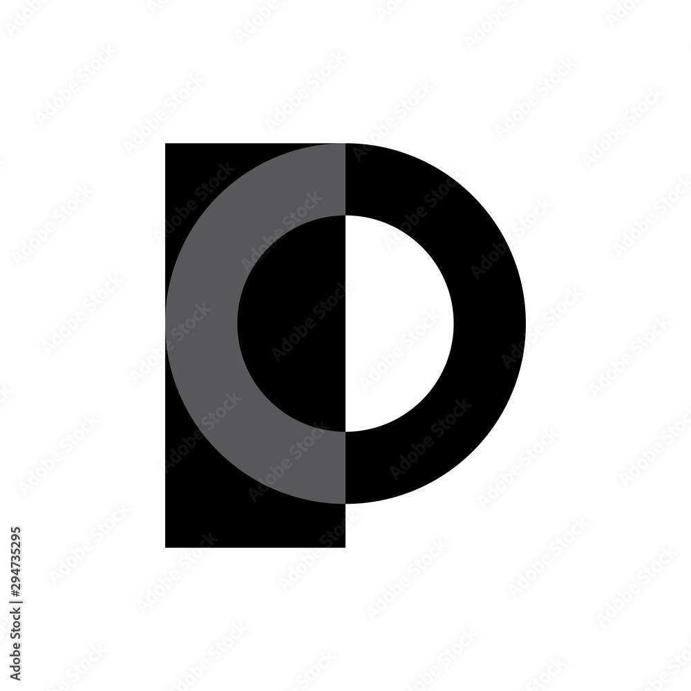 PO letter logo design vector PO letter logo design vector