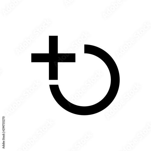 b plus logo design vector
