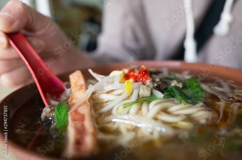 Fototapeta Naklejka Na Ścianę i Meble -  Taiwanese thickened soup noodle