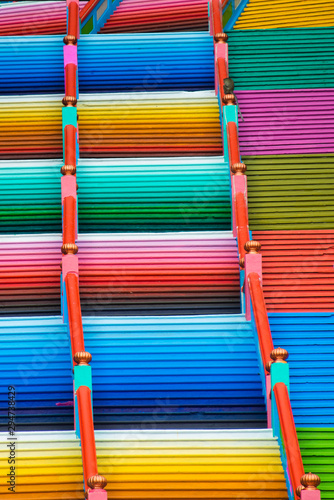 Colourful Stairs Up to the Batu Caves Temple in Kuala Lumpur