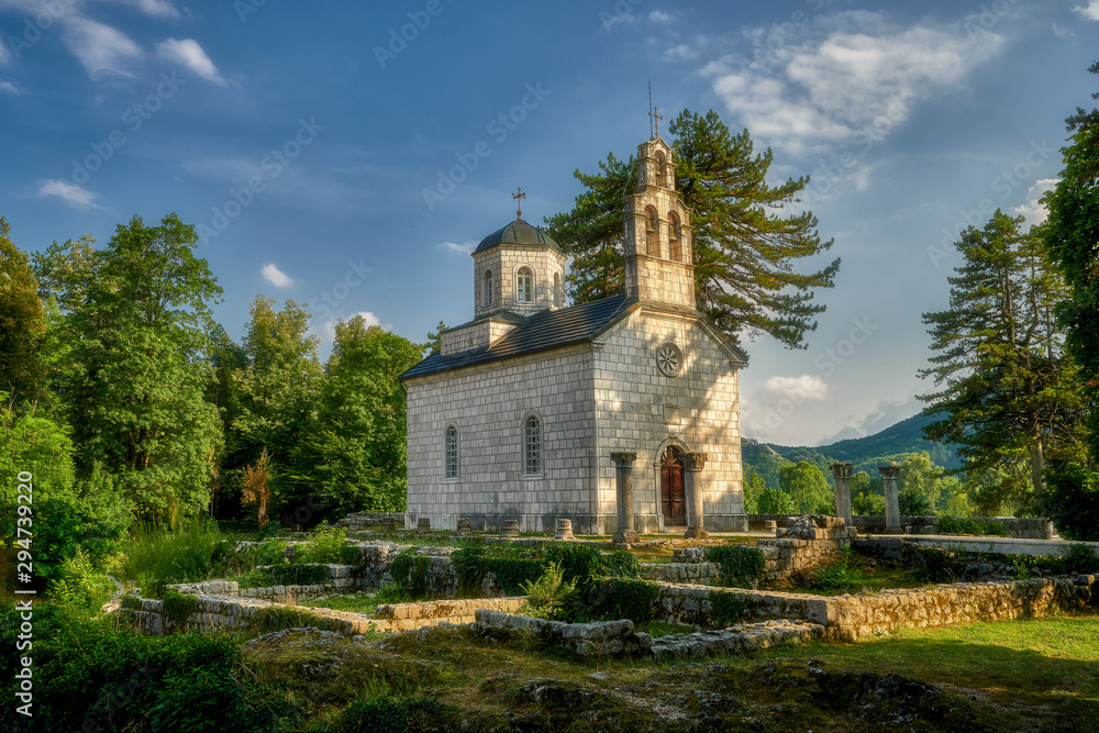 Montenegro, Cetinje - The Church on Cipura is a small stone church, built in 1890 by King Nicholas
