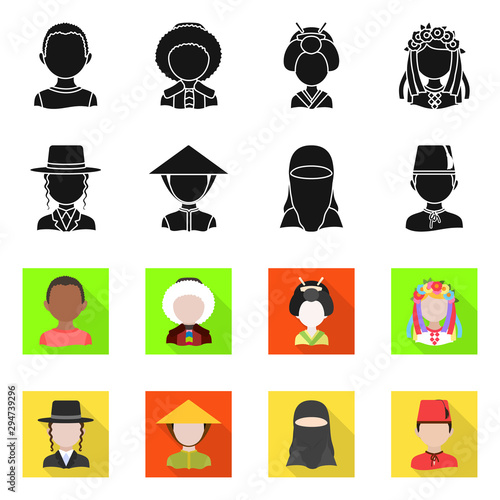 Vector illustration of imitator and resident symbol. Collection of imitator and culture stock vector illustration.