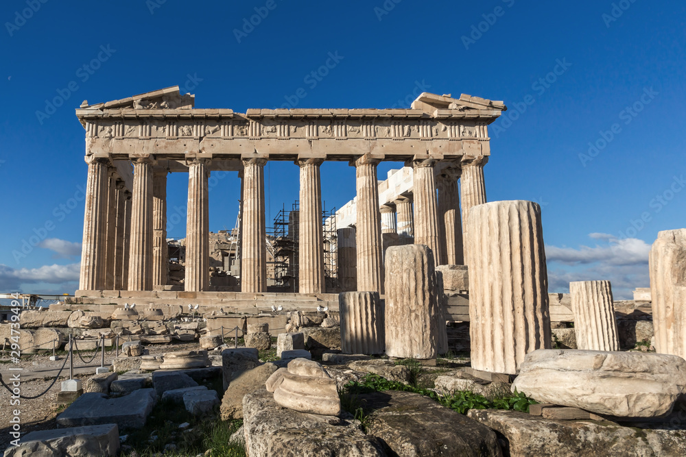 The Parthenon in the Acropolis of Athens, Greece