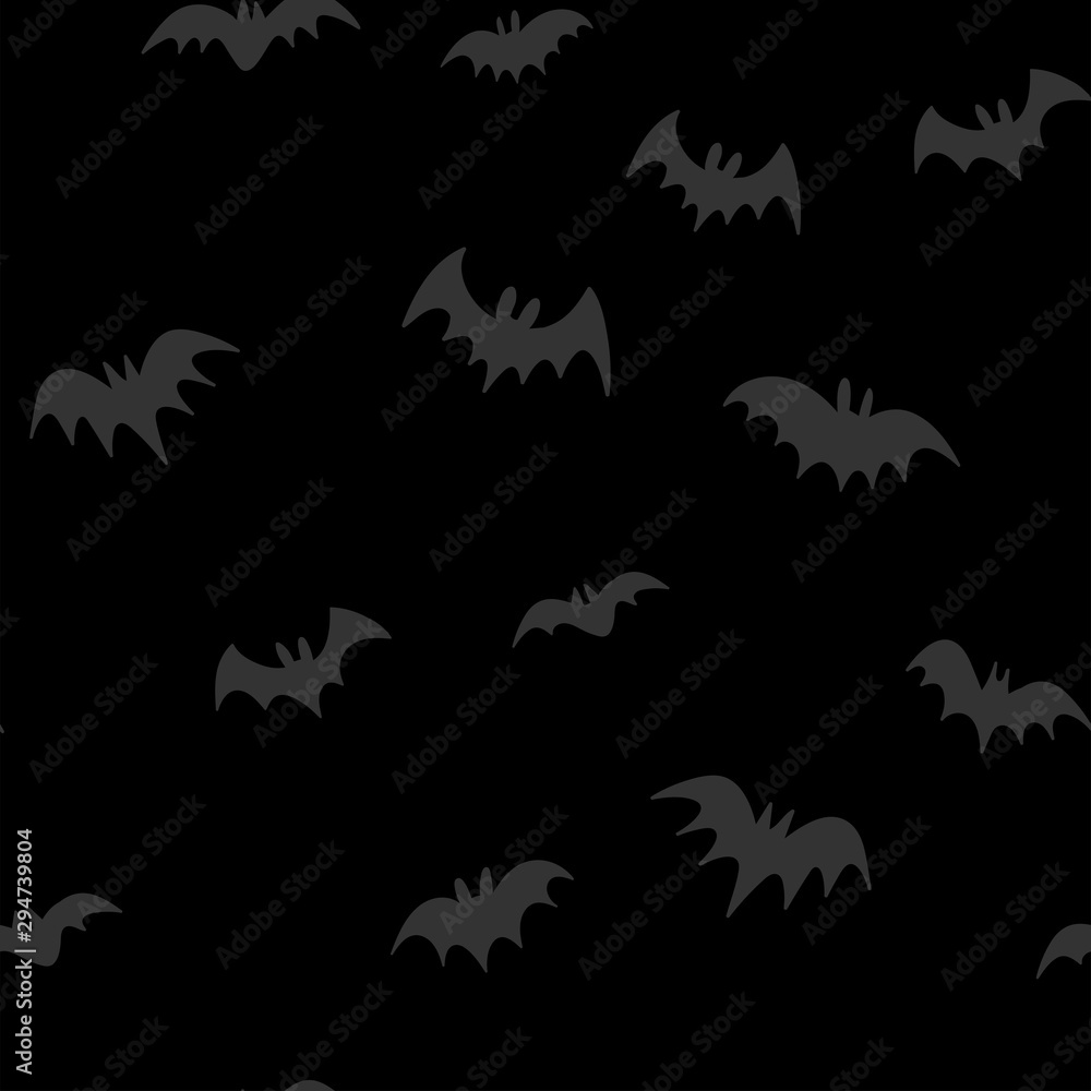 Halloween bats seamless pattern. Texture background of bat vector illustrations.