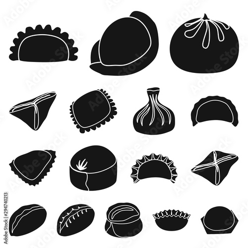 Vector illustration of cuisine and appetizer symbol. Collection of cuisine and food stock vector illustration.