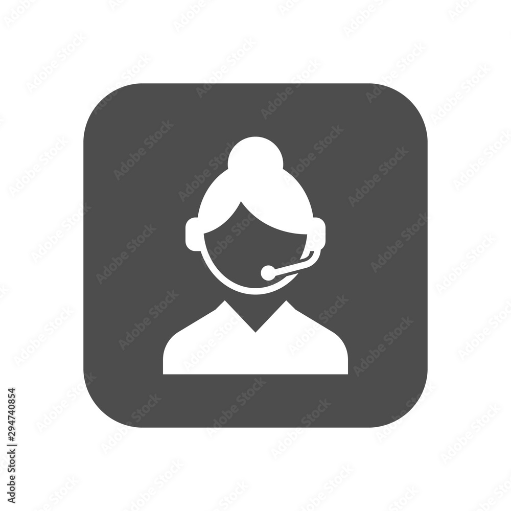 Call center female icon Call center female icon