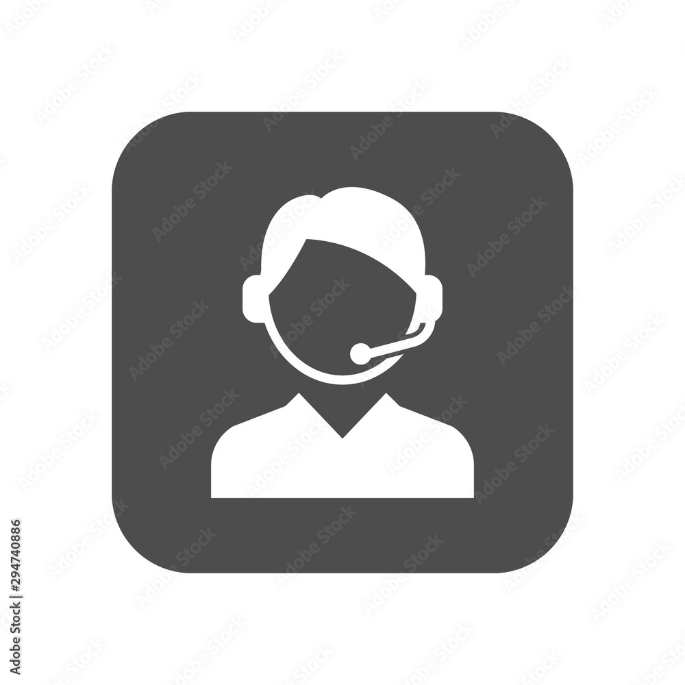 Call center man icon Call center man icon