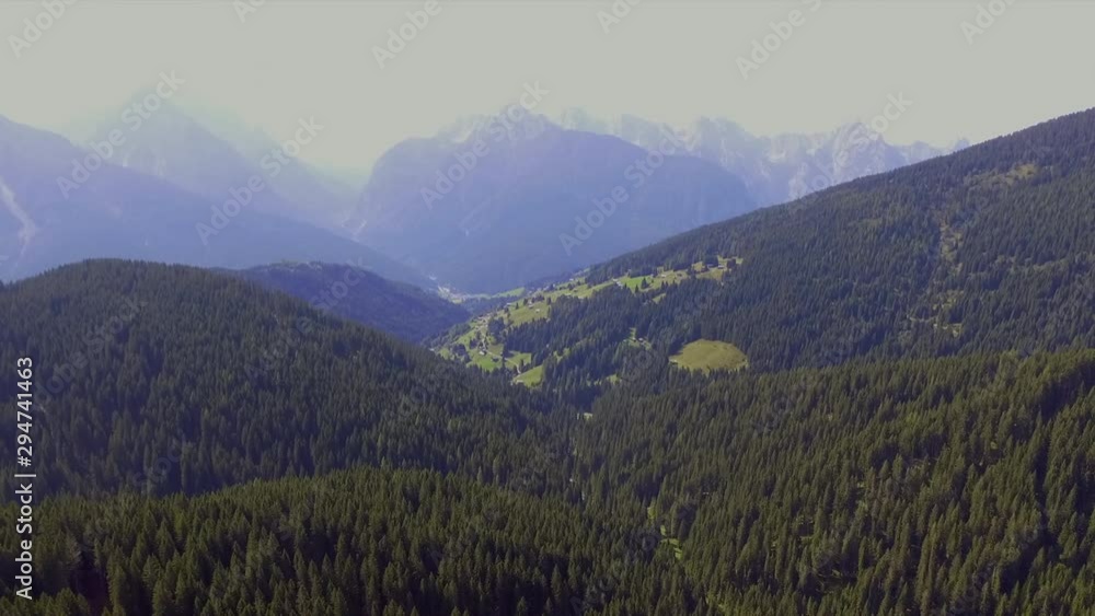Alba a Sappada ripresa dal drone Alba a Sappada ripresa dal drone