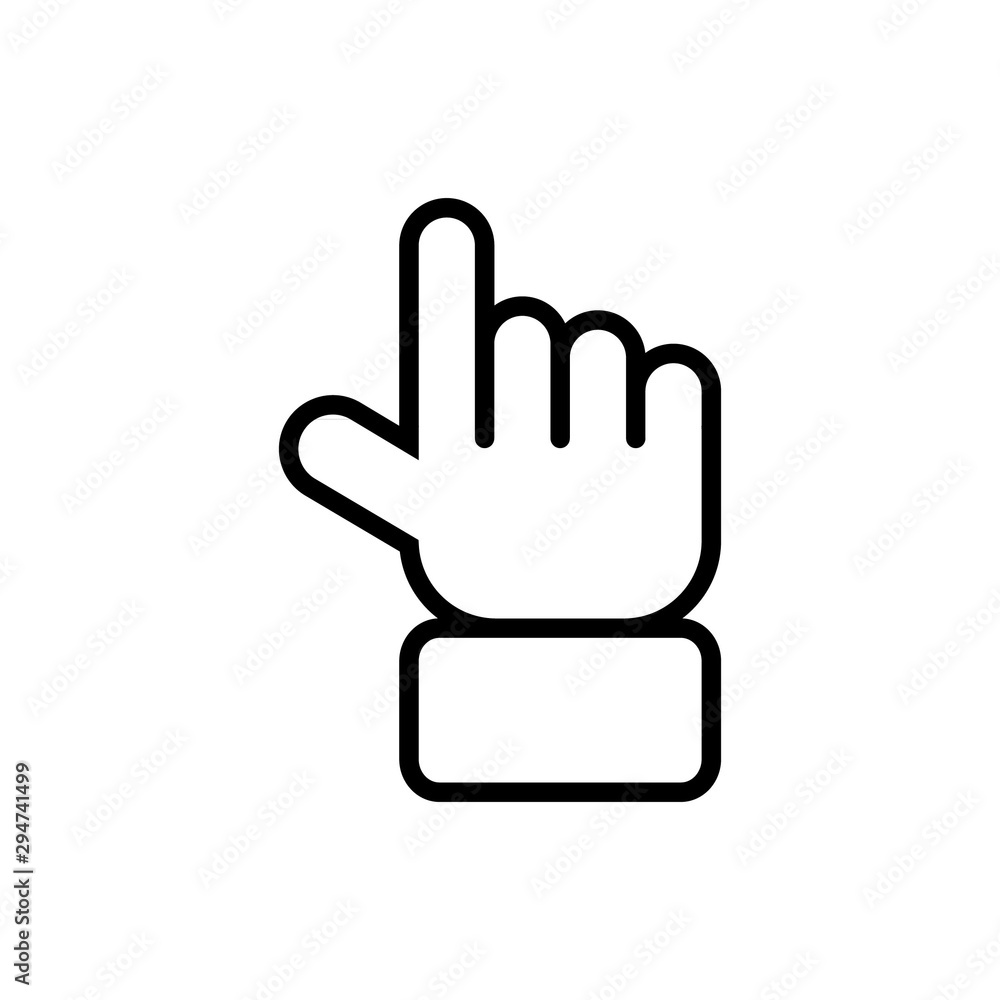 Hand cursor icon.symbol for website Hand cursor icon.symbol for website