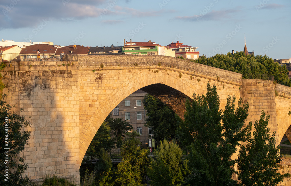 View of Ponte Maio de Ourense, Galicia, Spain