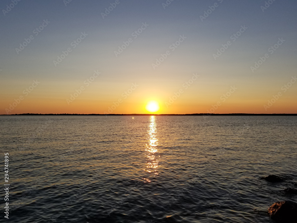 Sun Setting on the water