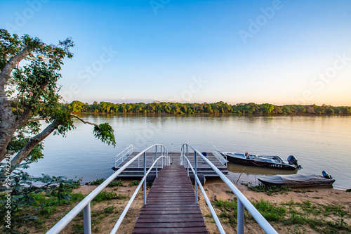 wooden pier on the lake