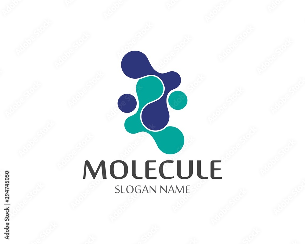 Molecule logo vector icon template illustration design Molecule logo vector icon template illustration design