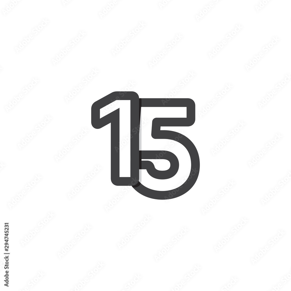 15 Years Anniversary Celebrations Vector Template Design Illustration 15 Years Anniversary Celebrations Vector Template Design Illustration