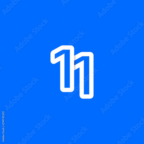 11 Years Anniversary Celebrations Vector Template Design Illustration