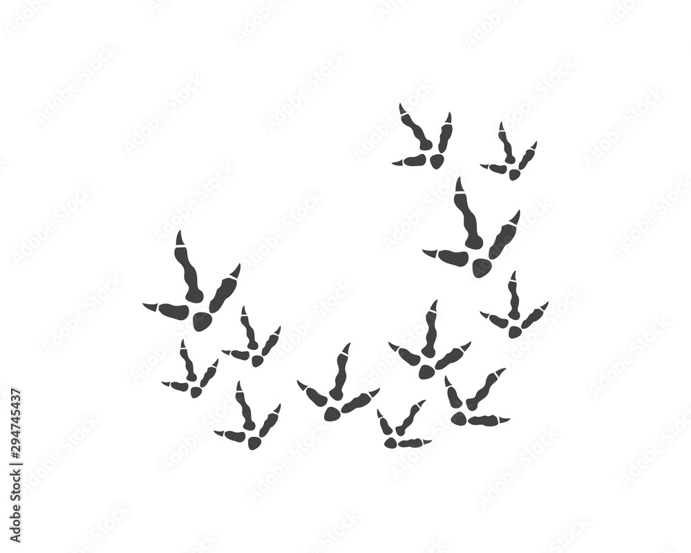 Naklejka premium Paw vector animal print isolated on white background