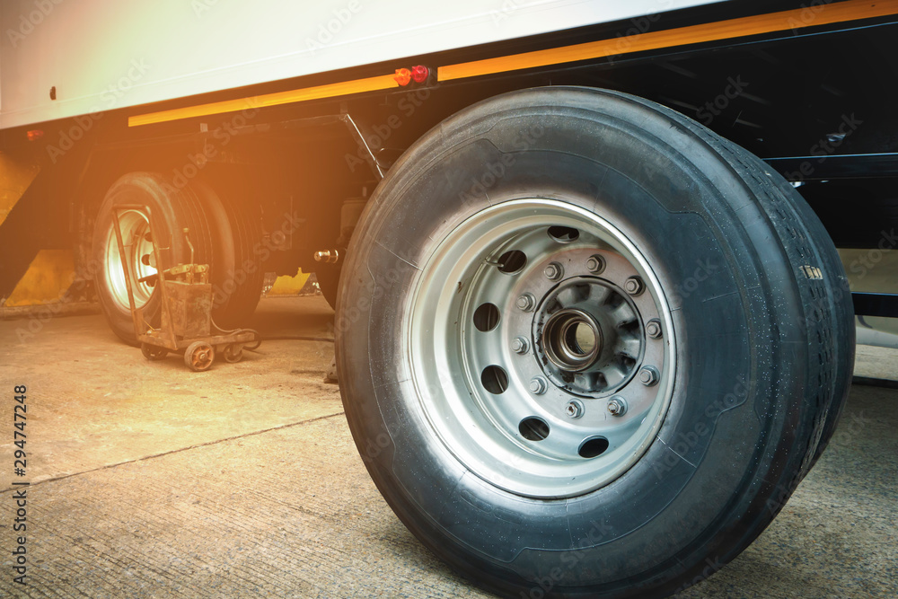 truck spare wheels ,tire waiting for to change, trailer wheels maintenance truck spare wheels ,tire waiting for to change, trailer wheels maintenance
