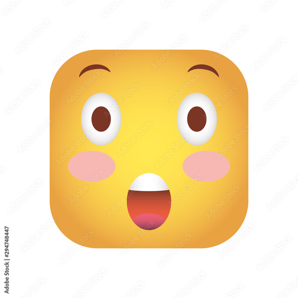 square emoticon face character icon square emoticon face character icon