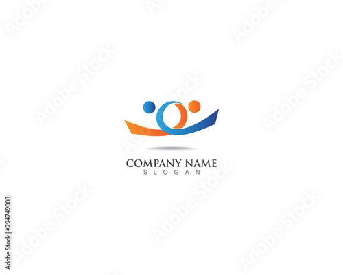 adobtion family logo and template vector icon
