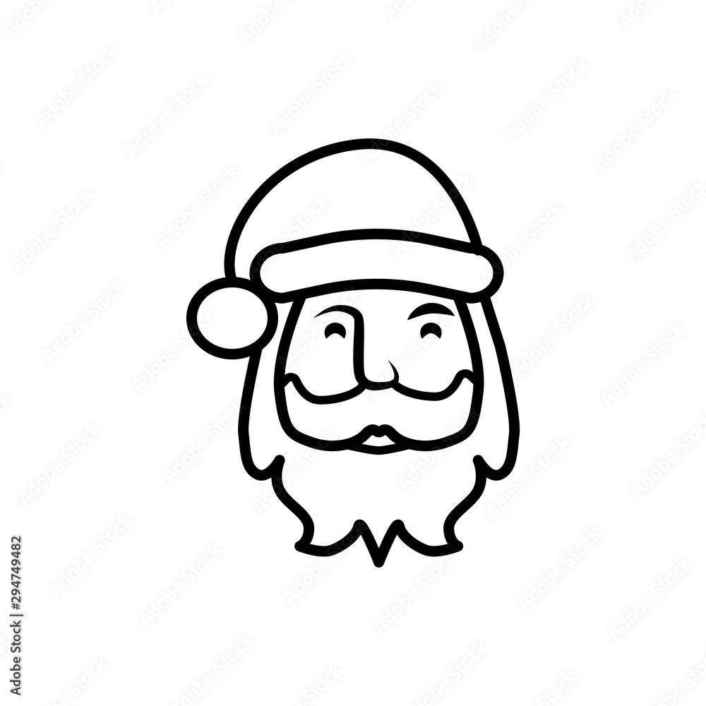 Santa Claus and Christmas tree icon image in a trendy flat design Santa Claus and Christmas tree icon image in a trendy flat design