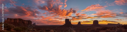 Panorama of Monument Valley in the very early Morning, USA/Arizona