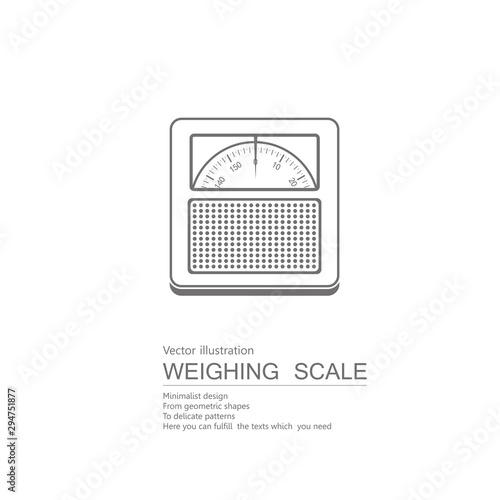 Vector drawn scales. Isolated on white background.