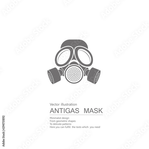 Vector drawn gas mask. Isolated on white background. © fandijki