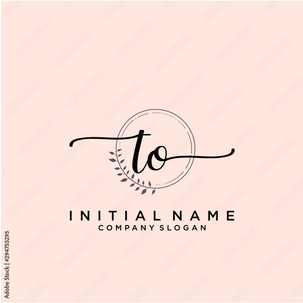 TO Beauty vector initial logo, handwriting logo. TO Beauty vector initial logo, handwriting logo.