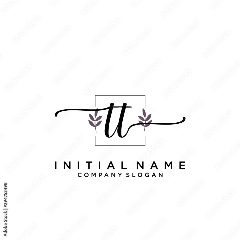 TT Beauty vector initial logo, handwriting logo. TT Beauty vector initial logo, handwriting logo.