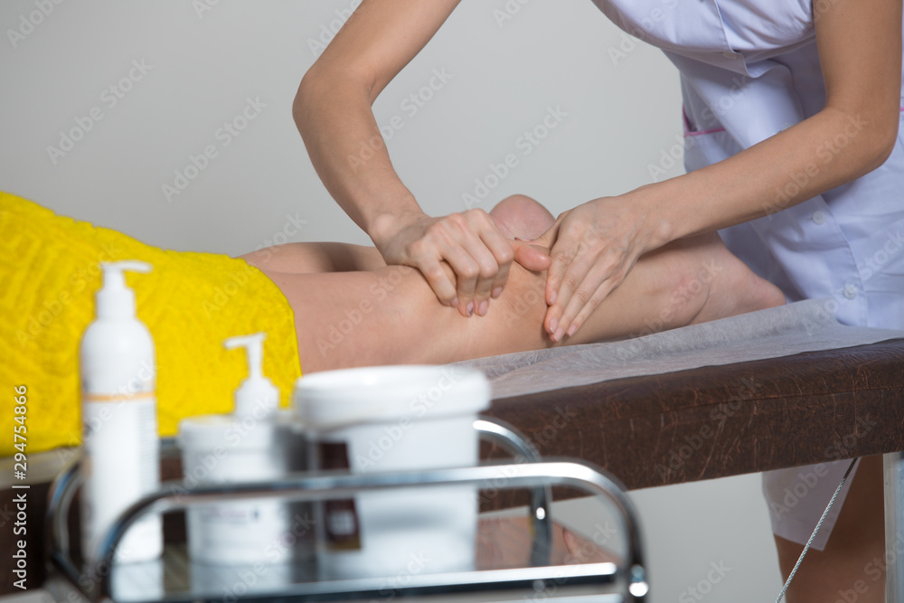 Attractive girl on a massage procedure Attractive girl on a massage procedure