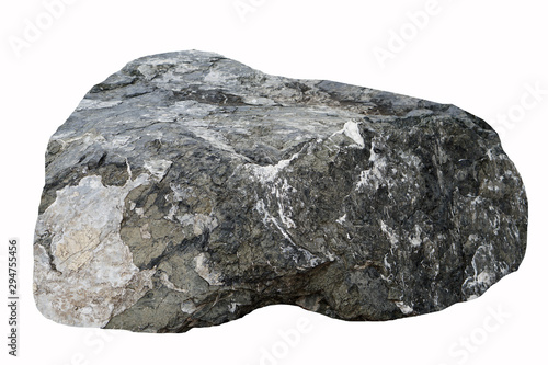 Set of stones white background Clipping path