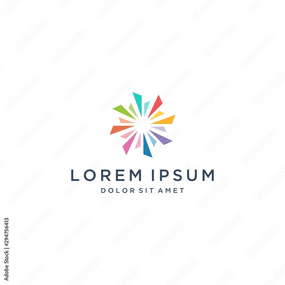 colorful abstract circle design logo colorful abstract circle design logo