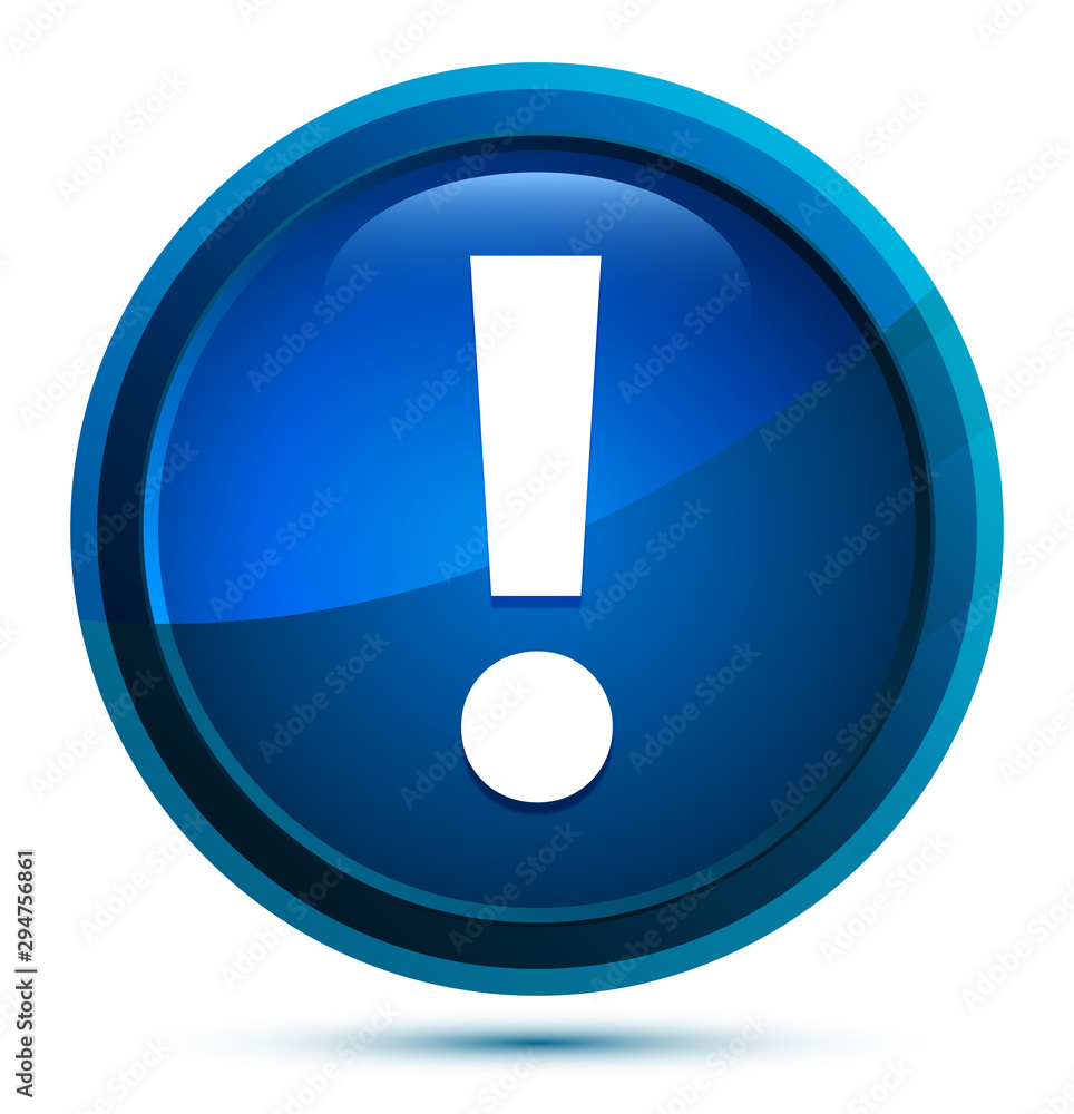 Exclamation mark icon elegant blue round button illustration Exclamation mark icon elegant blue round button illustration