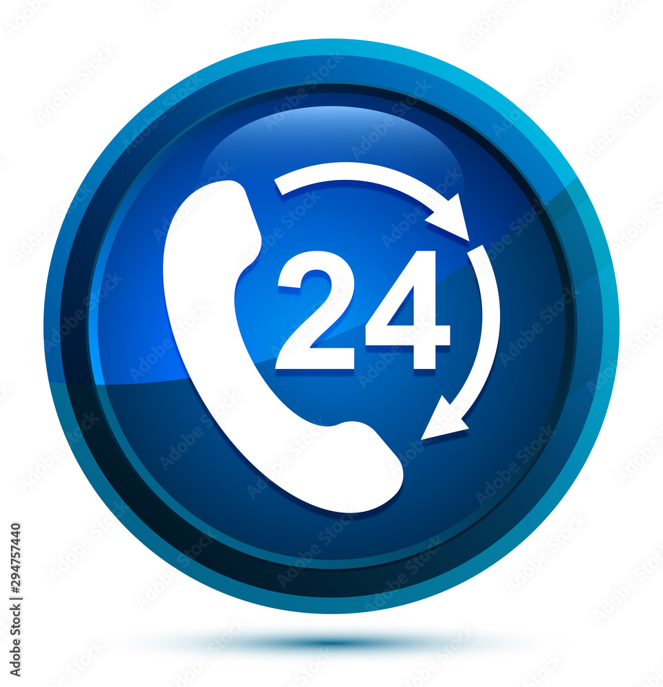24 hours open phone rotate arrow icon elegant blue round button illustration 24 hours open phone rotate arrow icon elegant blue round button illustration