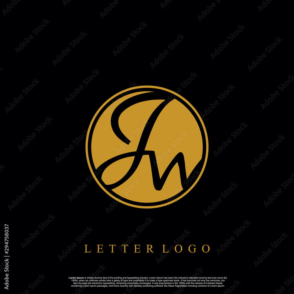 Letter JW logo initial emblem letter luxury vector. Stock Vector ...