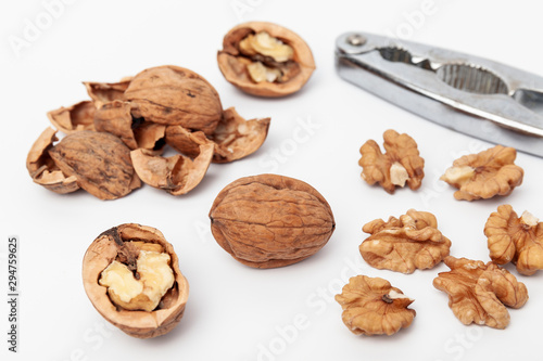 walnuts isolated on white background