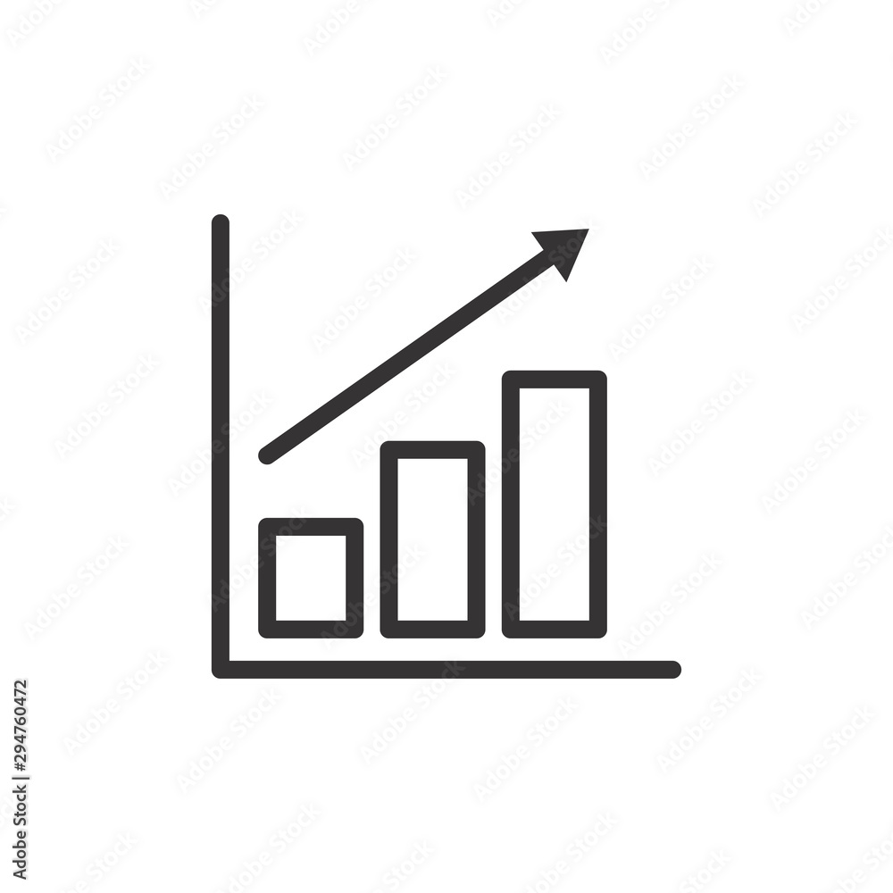Stats, Graphic, Chart Diagram Icon Vector Stats, Graphic, Chart Diagram Icon Vector