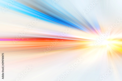 High speed business and technology concept, Acceleration super fast speedy motion blur white colour tone abstract for background design.