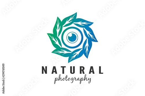 Natural photography logo template