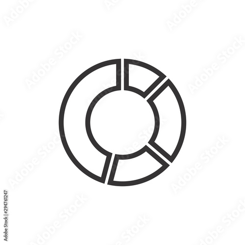 Pie Chart Icon Vector Illustration