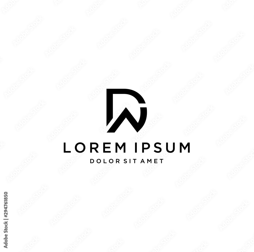 unique design logo or monogram or initials letters DN unique design logo or monogram or initials letters DN