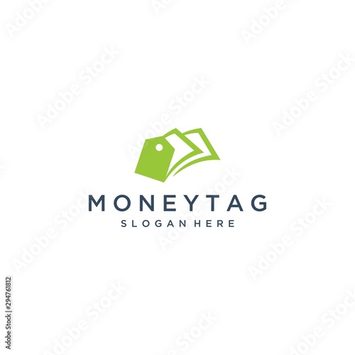 financial design logo or price tag with money