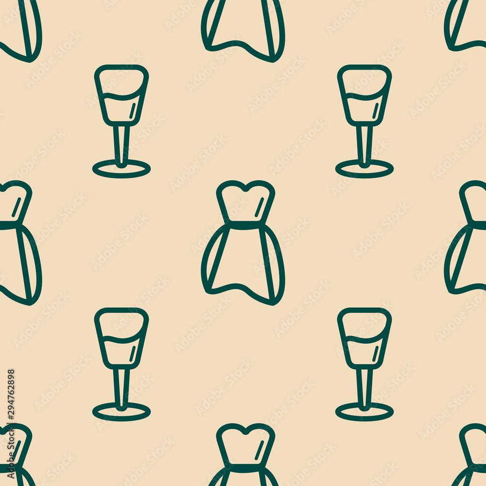 Wedding background seamless pattern in modern flat style Wedding background seamless pattern in modern flat style