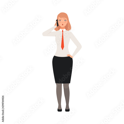 Bisnesswoman Solve Issues character Illustration vector on a white background photo