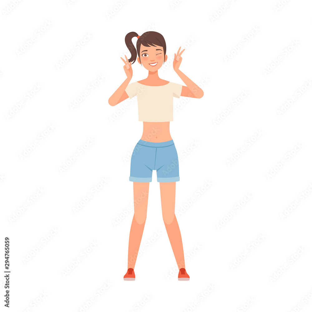 Peace Sign With Hands character Illustration Vector Peace Sign With Hands character Illustration Vector