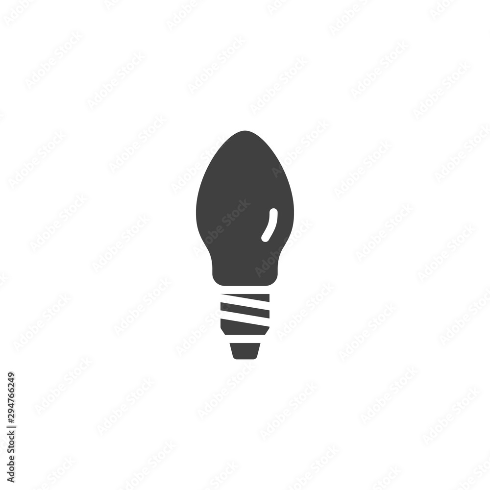 Lamp vector icon. filled flat sign for mobile concept and web design. Light bulb glyph icon. Symbol, logo illustration. Vector graphics