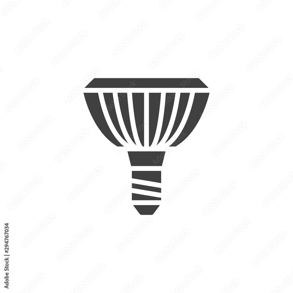 Led Lamp vector icon. filled flat sign for mobile concept and web design. Light bulb glyph icon. Symbol, logo illustration. Vector graphics Led Lamp vector icon. filled flat sign for mobile concept and web design. Light bulb glyph icon. Symbol, logo illustration. Vector graphics