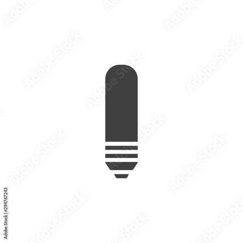 Fluorescent lamp vector icon. filled flat sign for mobile concept and web design. Light bulb glyph icon. Symbol, logo illustration. Vector graphics