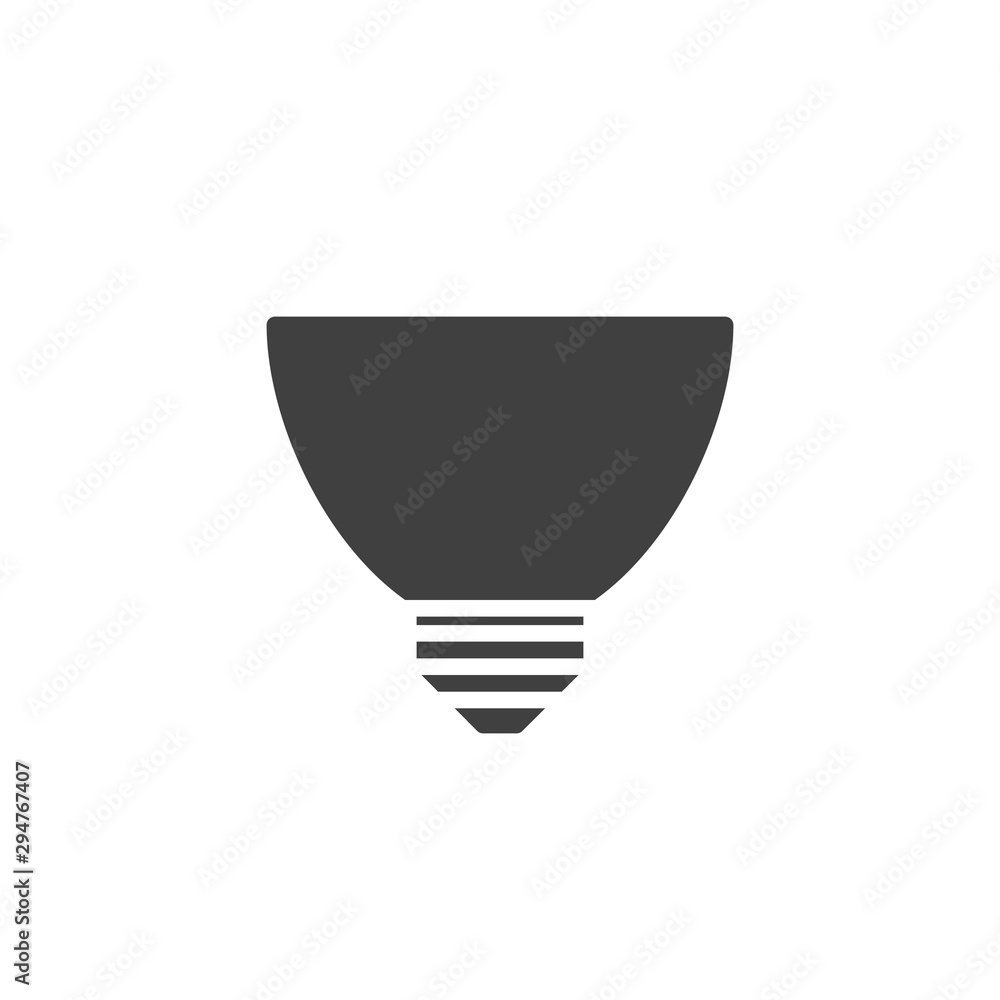 Electric Lamp vector icon. filled flat sign for mobile concept and web design. LED Light bulb glyph icon. Symbol, logo illustration. Vector graphics Electric Lamp vector icon. filled flat sign for mobile concept and web design. LED Light bulb glyph icon. Symbol, logo illustration. Vector graphics