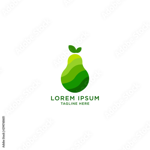 Pear Logo Icon Design Template Vector Illustration
